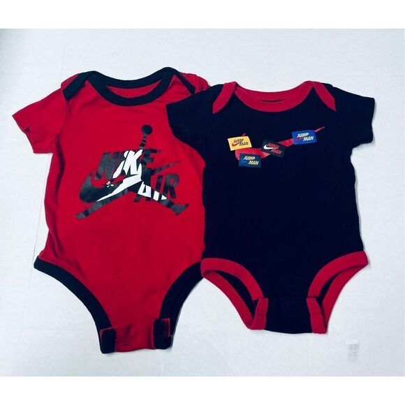 Air Jordan Bodysuits 1-6m And 1-9m EUC - Picture 1 of 6